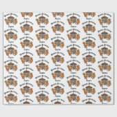 Eekhoorntjes Disco Happy Birthday Name Cadeaupapier (Vlak)