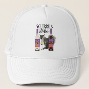 Eekhoorntjes en wijn - Funny Squirrel Lover en Win Trucker Pet