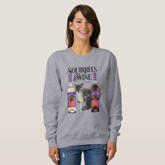 Eekhoorntjes en wijn - Funny Squirrel Lover en Win Trui (Voorkant volledig)