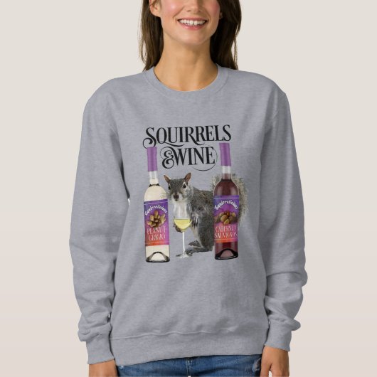 Eekhoorntjes en wijn - Funny Squirrel Lover en Win Trui (Voorkant)