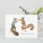 Eekhoorntjes Jubileum Save The Date (Staand voorkant)