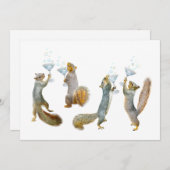 Eekhoorntjes Martini Feest Uitnodiging (Voorkant / Achterkant)