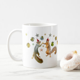 Eekhoorntjes met sterren en goudgalvanische Mok