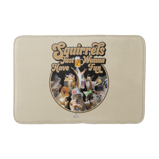 Eekhoorntjes willen gewoon een vlindersla hebben badmat (Voorkant)