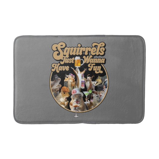 Eekhoorntjes willen gewoon vun hebben badmat (Voorkant)