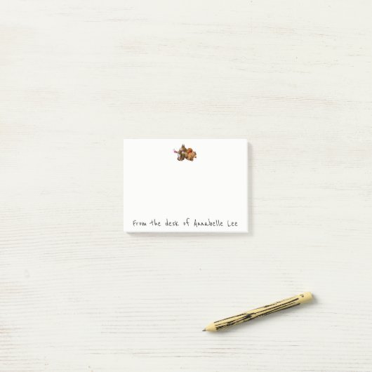 Eekhoorntjes willen gewoon vun hebben post-it® notes (Op bureau)