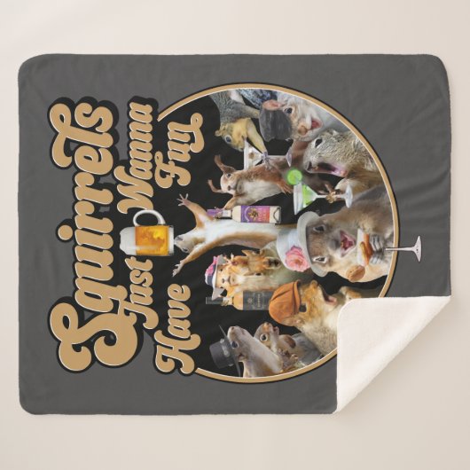 Eekhoorntjes willen gewoon vun hebben sherpa deken (Voorkant (horizontaal))
