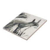 Eekhoorntjesbos waterverf  tegel tegeltje (Zijkant)