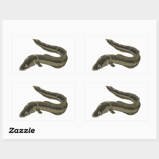 Eel Rechthoekige Sticker (Vel)