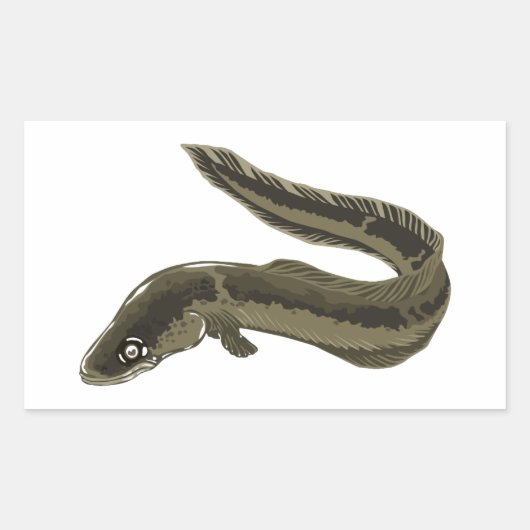 Eel Rechthoekige Sticker (Voorkant)