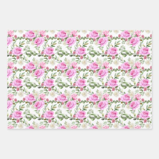 Eelegant roze roze roodbruin Weddenschap betegeld Inpakpapier Vel (Voorkant 2)