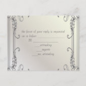 Eelegante bruinkoolpauw RSVP Uitnodiging Briefkaart (Achterkant)