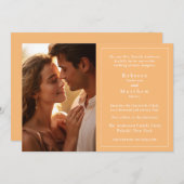 Eelegante foto bruiloft uitnodiging (Voorkant / Achterkant)