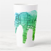 Eelphant Sculpture Latte Mug (Devant)