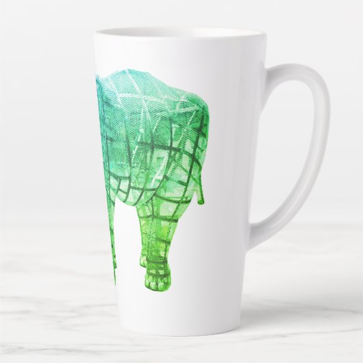 Eelphant Sculpture Latte Mug (Droite)