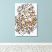 Een 1000 kleuren grijs canvas afdruk (Insitu (Houten vloer))