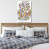 Een 1000 kleuren grijs canvas afdruk (Insitu (Slaapkamer))