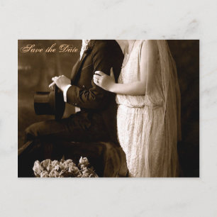 Een 1920's Save the Date Briefkaart