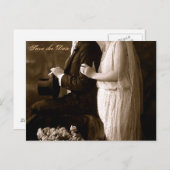 Een 1920's Save the Date Briefkaart (Voorkant / Achterkant)