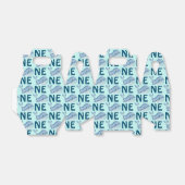 Een 1e Verjaardag Waterverf Walvis Pattern Bedankdoosjes (Uitgevouwen)