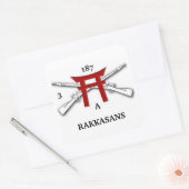 Een 3/187e infanterie RAKKASANS Sticker (Envelop)