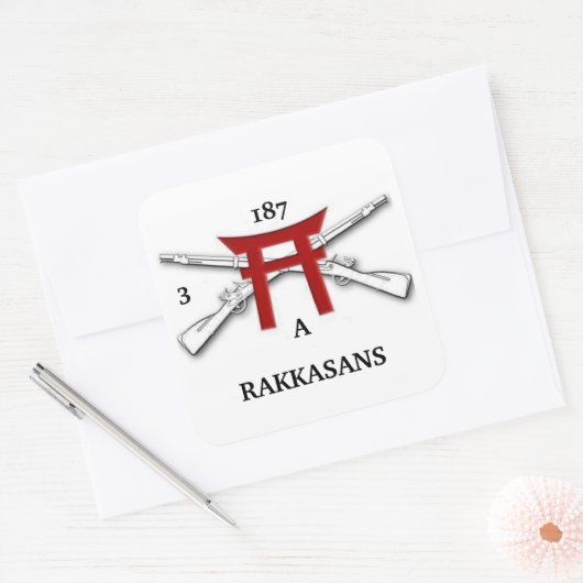 Een 3/187e infanterie RAKKASANS Sticker (Envelop)