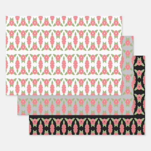 Een 3-delige cadeau- of lade liner plaatset inpakpapier vel (Set)