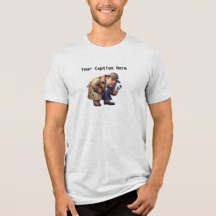 Een 3D-amateurdetective op zoek naar aanwijzingen Tri-Blend Shirt