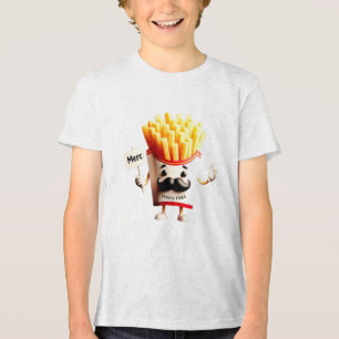 Een 3D-doos met friet T-shirt