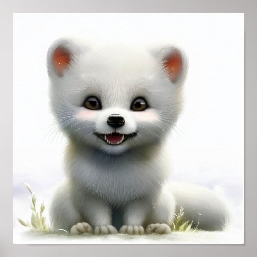 Een 3D-gerenderd Waterverf schilderij van een pool Poster (Voorkant)