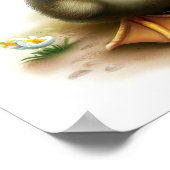 Een 3D-gerenderd Waterverf schilderij van een Scha Poster (Hoek)