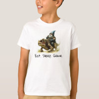 Een 3D-weergave van een Fearless Gnome Warrior T-s