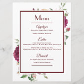 Een 50ste bruiloft Jubileum Party - Menu Kaart (Achterkant)