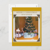EEN 70S KERST FEESTDAGENKAART (Voorkant / Achterkant)