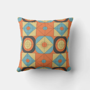 Een 90s nostalgisch retro patroon met geometrische kussen