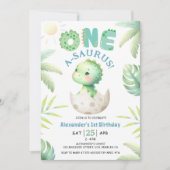 Een A-Saurus Schattigee Dinosaurus 1e Verjaardag U Kaart (Voorkant)