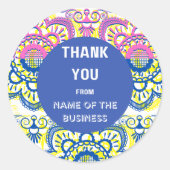 Een aangepaste "dank u" sticker-ontwerp 11 ronde sticker (Voorkant)