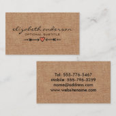 Een aangepaste Visitekaartje voor hart en pijlen M (Voorkant / Achterkant)