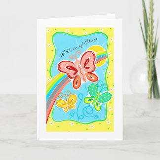 Een aanmoediging-nota van juicht Kaart toe