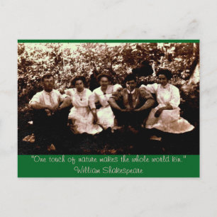 Eén aanraking met natuur maakt de hele wereld een  briefkaart