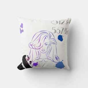 Een aanraking van de Spletters van de Waterverf va Kussen