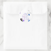 Een aanraking van de Spletters van de Waterverf va Ronde Sticker (Tas)