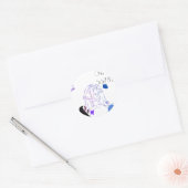 Een aanraking van de Spletters van de Waterverf va Ronde Sticker (Envelop)