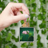 Een aanraking van Roze in de Groene Sleutelhanger (Hand)