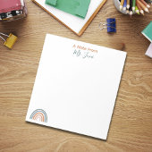 Een aantekening van het Schattigee Rainbow Teacher Notitieblok