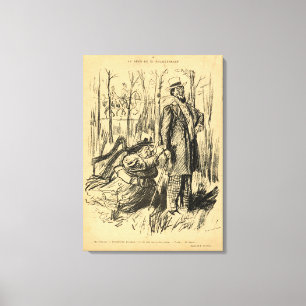 Een aanval op de bescheidenheid of de heer Chamber Canvas Afdruk