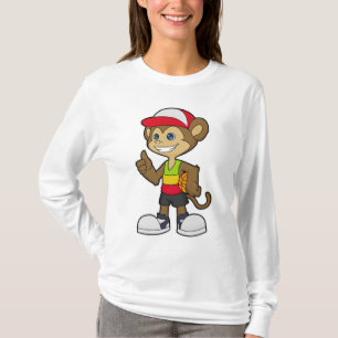 Een aap als Basketball-speler met Basketball T-shirt