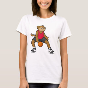 Een aap als Basketball-speler met Basketball T-shirt