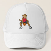 Een aap als Basketball-speler met Basketball Trucker Pet (Voorkant)