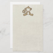 Een aap die naar beneden kijkt Happy Cute & Kawaii Briefpapier (Voorkant / Achterkant)